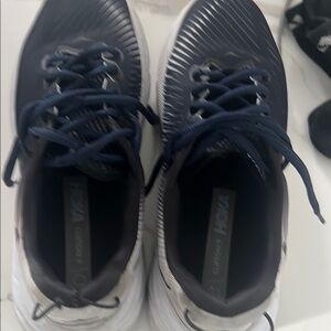 Hoka Midnight Blue and White Athletic Shoes